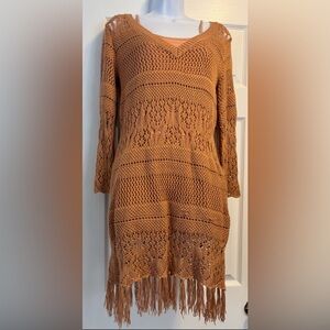 Boho Crochet Fringe Dress